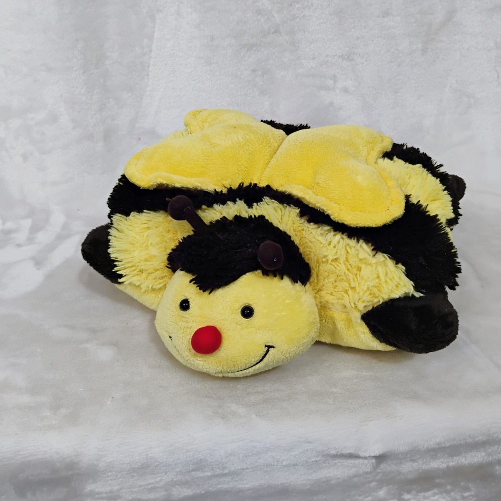 Pillow Pets Pee-Wees Buzzy Bumble Bee Plush 11 inch Yellow Black Stuffed Toy